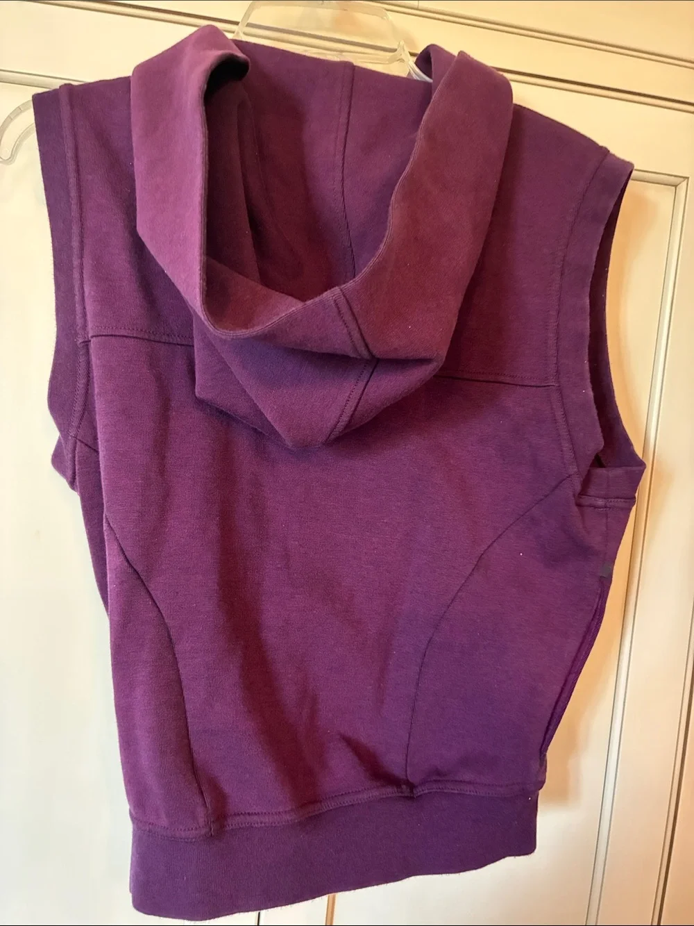 Nike Purple Sleeveless Hooded Zip Vest